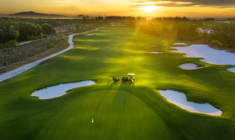 Fairway and lake at Vinpearl Golf Nam Hoi An