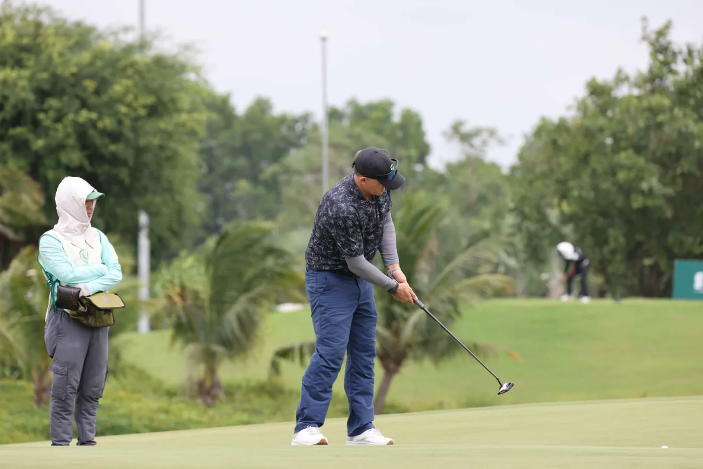 Jerram Chudleigh playing in a professional golf event in Vietnam