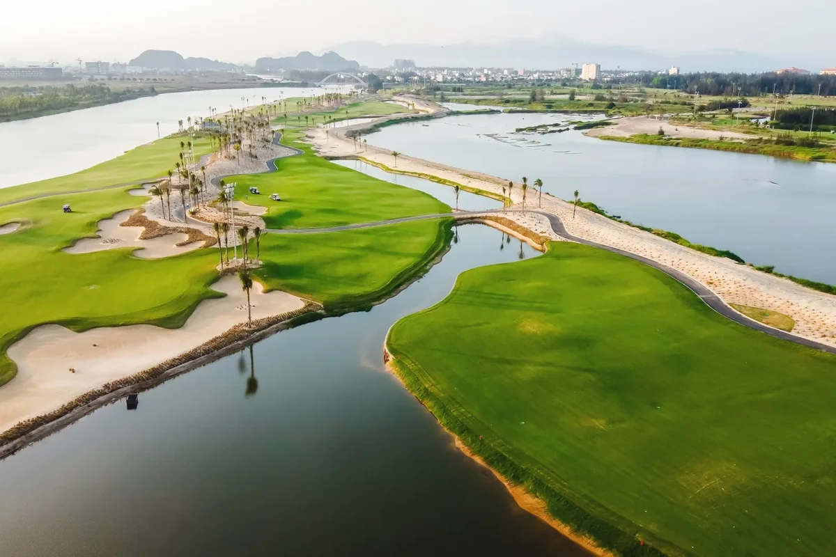 Waterside fairways on the Nicklaus Course at Legend Da Nang