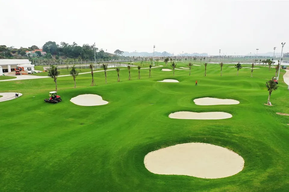 Bunkered fairways at Tuan Chau Golf Resort