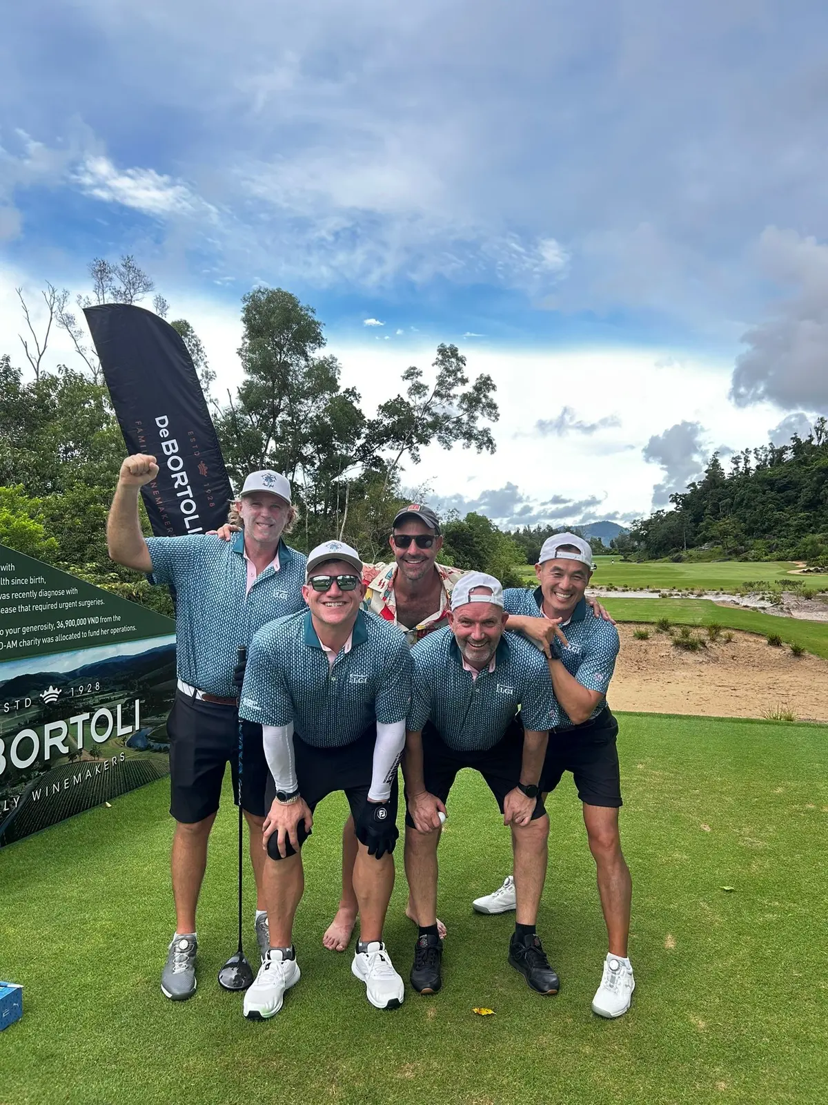 Golfers enjoying a social round in Vietnam