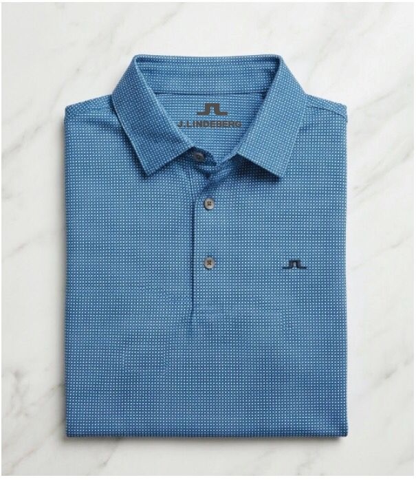Blue check custom golf polo folded, club apparel order