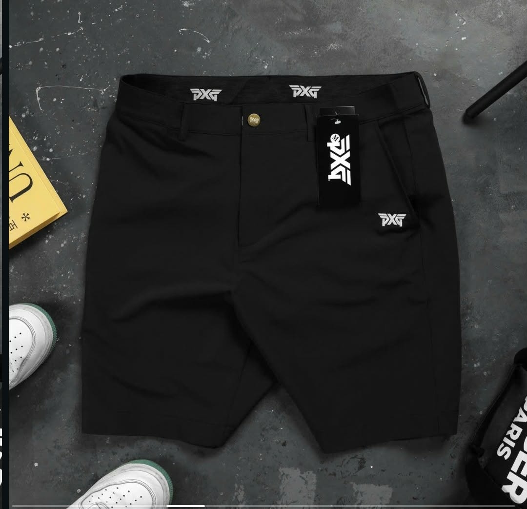 Custom black golf shorts, golf club uniform Australia
