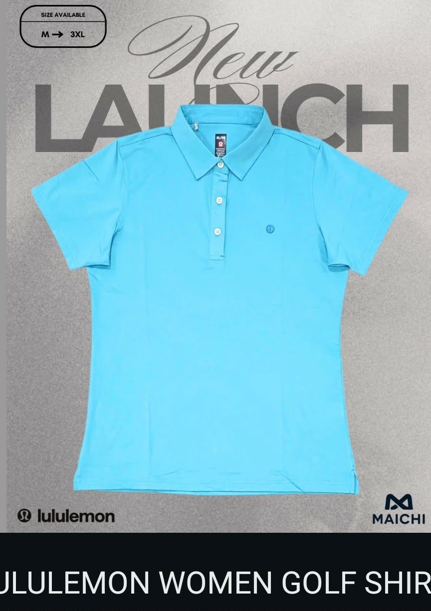 Women's custom light blue golf shirt, club uniform Australia