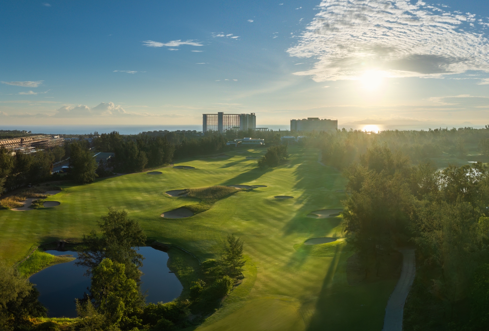 Da Nang coastline at sunset, Vietnam golf