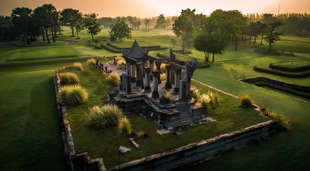 Cambodia golf hidden gem, Khmer temples on the fairway